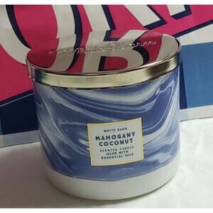 BBW Mahogany Coconut Large 3 Wick Candle Fresh Home Fragrance Decor